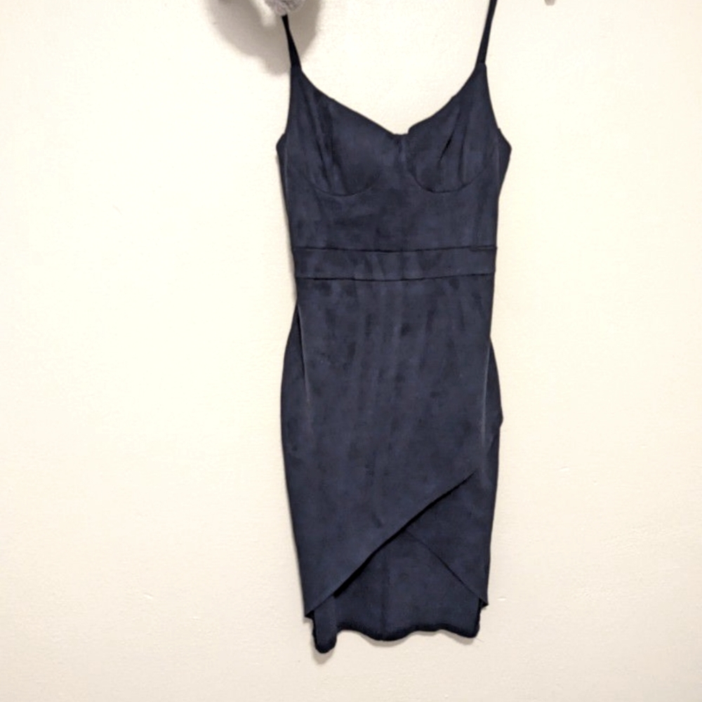 Blue polyester dress